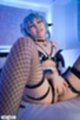 Aina mikami fingering pussy wearing fishnet stockings